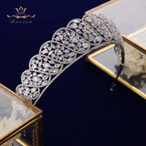 Princess Silver Sparkling Zircon Brides Tiaras Crown Bridal Hairbands Headpiece Wedding Hair Accessories TR0459