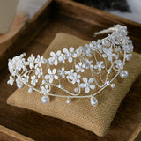 Sweet Whitge Flower  Brides Tiaras Headpieces CRrown