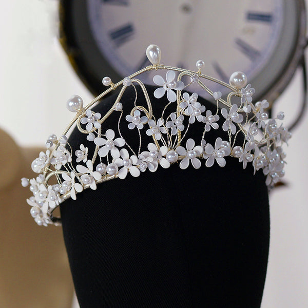 Sweet Whitge Flower  Brides Tiaras Headpieces CRrown