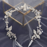 Wedding Handmade Silver Hairbands Brides Korean Soft Pearls Tiara Head Wear Crystal Hair Jewelry