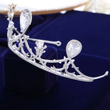 Great Crystal Brides Crowns Headpieces Zircon Wedding Tiaras Silver Bridal Hair Accessories Evening Jewelry