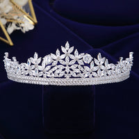 Top Quality Silver Sparkling Zircon Brides Tiaras Crown Bridal Hairbands Headpiece Wedding Hair Accessories