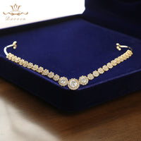 Silver Simple Clear Shinny Zircon Brides Crowns Tiaras Silver Wedding Hairbands Plated Crystal Wedding Hair Accessories