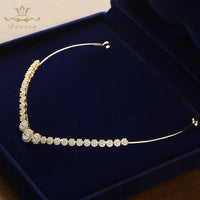 Silver Simple Clear Shinny Zircon Brides Crowns Tiaras Silver Wedding Hairbands Plated Crystal Wedding Hair Accessories