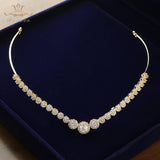 Silver Simple Clear Shinny Zircon Brides Crowns Tiaras Silver Wedding Hairbands Plated Crystal Wedding Hair Accessories