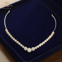 Silver Simple Clear Shinny Zircon Brides Crowns Tiaras Silver Wedding Hairbands Plated Crystal Wedding Hair Accessories