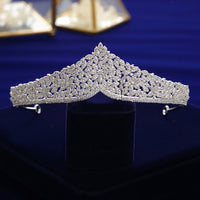 Top Quality Gold Sparkling Zircon Brides Tiaras Crown Bridal Hairbands Headpiece Wedding Hair Accessories