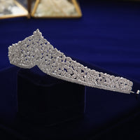 Top Quality Gold Sparkling Zircon Brides Tiaras Crown Bridal Hairbands Headpiece Wedding Hair Accessories