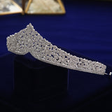 Top Quality Gold Sparkling Zircon Brides Tiaras Crown Bridal Hairbands Headpiece Wedding Hair Accessories