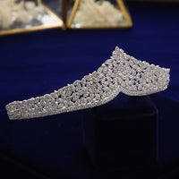 Top Quality Gold Sparkling Zircon Brides Tiaras Crown Bridal Hairbands Headpiece Wedding Hair Accessories