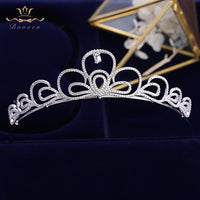 Princes Sparkling Wedding Full Zircon Bridal Tiaras Crowns Plated Crystal For Brides Women Hair Jewelry