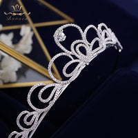 Princes Sparkling Wedding Full Zircon Bridal Tiaras Crowns Plated Crystal For Brides Women Hair Jewelry