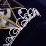 Princes Sparkling Wedding Full Zircon Bridal Tiaras Crowns Plated Crystal For Brides Women Hair Jewelry