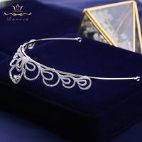 Princes Sparkling Wedding Full Zircon Bridal Tiaras Crowns Plated Crystal For Brides Women Hair Jewelry