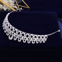 Full Zircon Bridal Tiaras Crowns Plated Crystal Wedding Hairbands For Brides Women Hair Jewelry