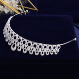 Full Zircon Bridal Tiaras Crowns Plated Crystal Wedding Hairbands For Brides Women Hair Jewelry