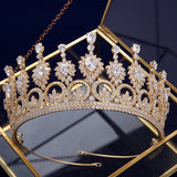 Cubic Zircon Crystal Wedding Hair Accessories Royal Princess Silver Brides Tiaras Crowns TR0420