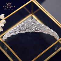 Luxurious Pearls Zircon Brides Tiaras Crowns Crystal Silver Brides Headbands Headpieces TR0461