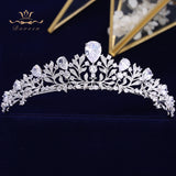 Princess CZ Zircon Gold Brides Crown Headband Crystal Tiaras Crowns Hair Band Bridal Hair Accessories