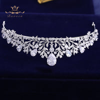 Princess CZ Zircon Gold Brides Crown Headband Crystal Tiaras Crowns Hair Band Bridal Hair Accessories