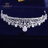 Princess CZ Zircon Gold Brides Crown Headband Crystal Tiaras Crowns Hair Band Bridal Hair Accessories