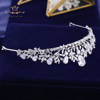Princess CZ Zircon Gold Brides Crown Headband Crystal Tiaras Crowns Hair Band Bridal Hair Accessories