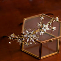 Star Headbands Retro Rhinestone Wedding Hairband Evening Tiara Hair Accessory