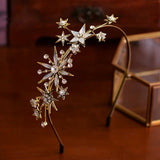 Star Headbands Retro Rhinestone Wedding Hairband Evening Tiara Hair Accessory