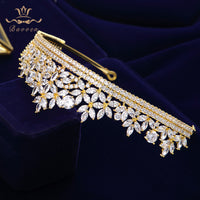 Top Quality Silver Sparkling Zircon Brides Tiaras Crown Bridal Hairbands Headpiece Wedding Hair Accessories