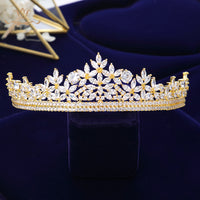 Top Quality Silver Sparkling Zircon Brides Tiaras Crown Bridal Hairbands Headpiece Wedding Hair Accessories