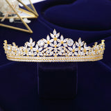 Top Quality Silver Sparkling Zircon Brides Tiaras Crown Bridal Hairbands Headpiece Wedding Hair Accessories