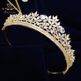 Top Quality Silver Sparkling Zircon Brides Tiaras Crown Bridal Hairbands Headpiece Wedding Hair Accessories