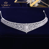 Sparkling Gold Full Zircon Bridal Tiaras Crowns Plated Crystal Wedding Hairbands For Brides